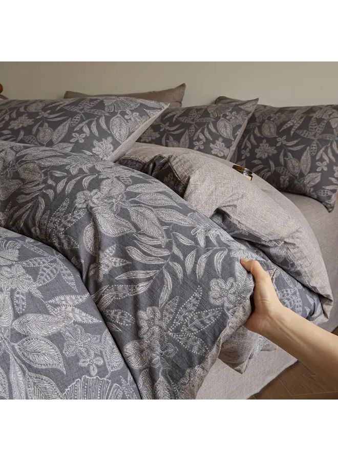 Jingqiu Linen Floral Retro Duvet Cover 78 74x90 55 Inches Soft Breathable Bedding - Image 5